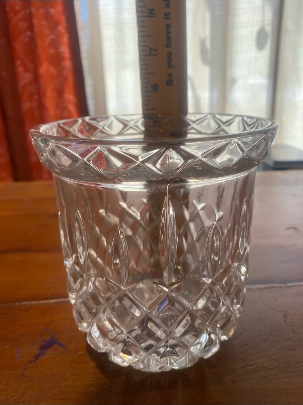 Gorham Crystal King Edward Home accent - Crystal Biscuit Barrel